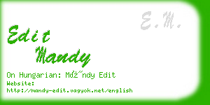 edit mandy business card